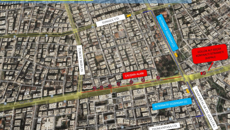 Antalya’da 100. Yıl Bulvarı’nda asfalt çalışması: Bir bölüm geçici olarak trafiğe kapanacak